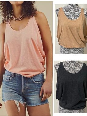 We The Free Heather Scoop Neck tank featuring drapey  armholes Bundle of 2